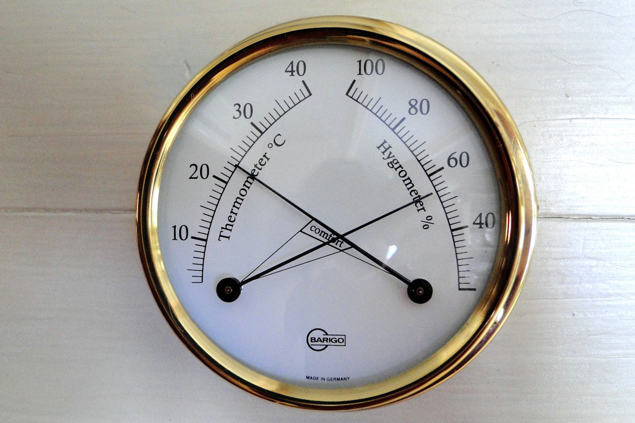 A dual hygrometer and thermometer