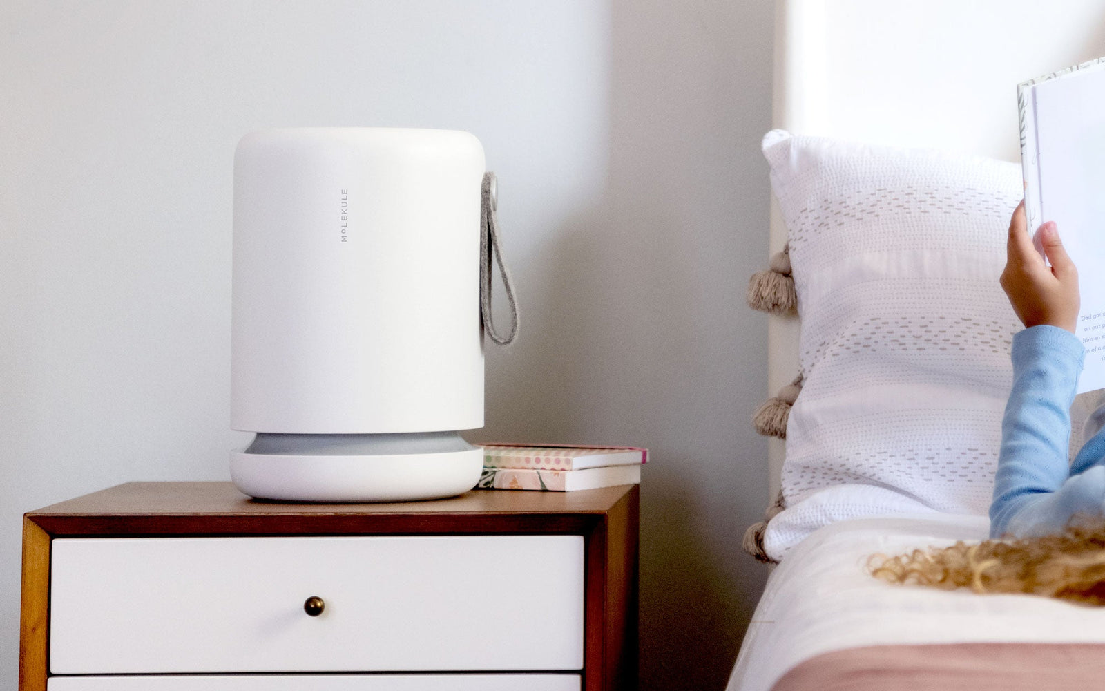 Molekule Air Mini air purifier in bedroom