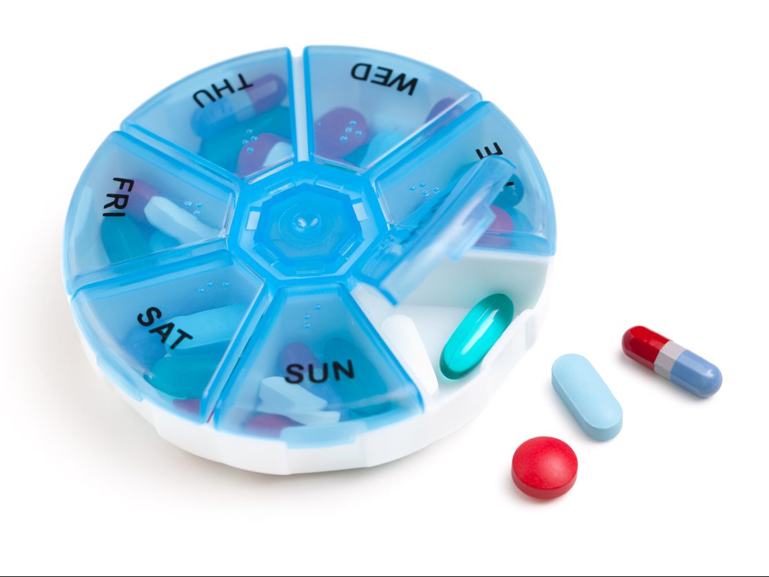 Pill Container full of medication