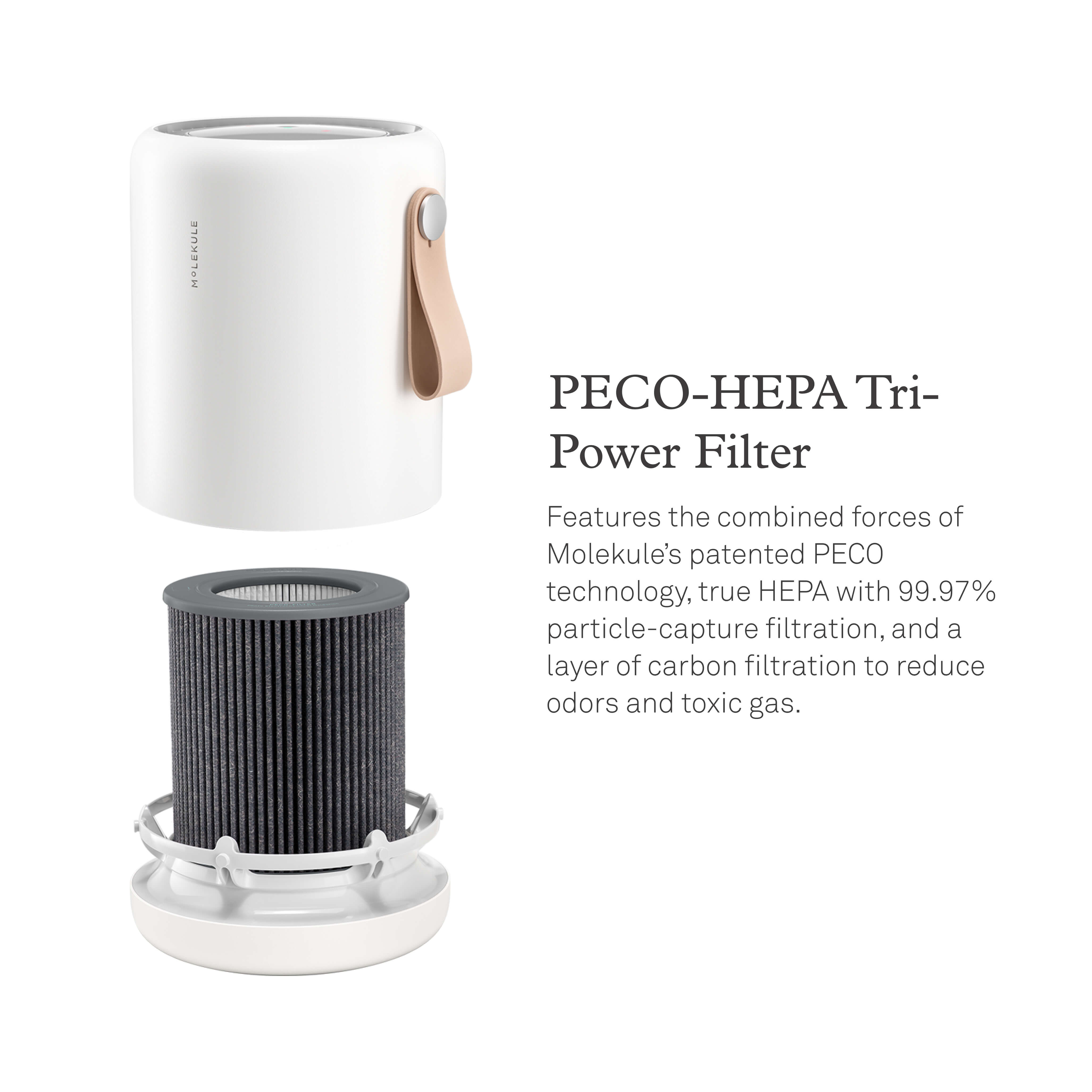 Molekule Air Mini or Mini+ Filter | FDA-cleared PECO-HEPA Tri-Power